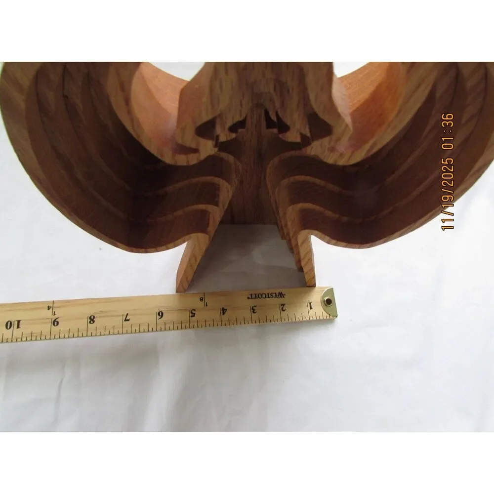 Nestled Wooden Angel wood art Christmas 3D Holy Religion
